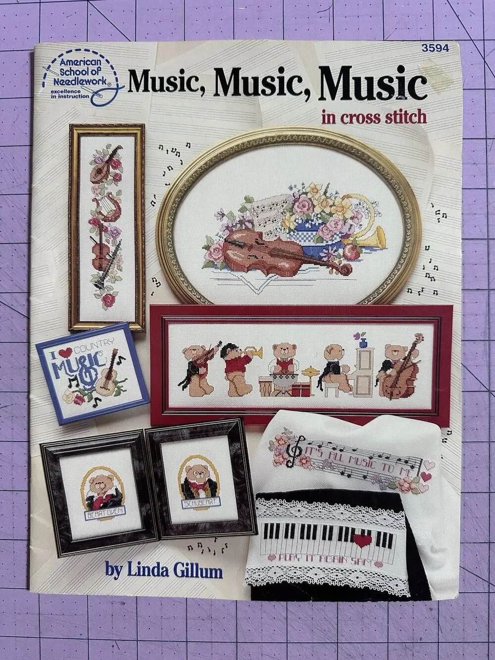 Music, Music, Music 1992 American School of Needlework Counted Cross Stitch 3594